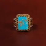انگشتر فیروزه شجری مردانه کد 22761