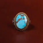 انگشتر فیروزه شجری مردانه کد 22765