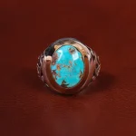 انگشتر فیروزه شجری مردانه کد 22772