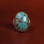 انگشتر فیروزه شجری مردانه کد 22805