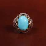 انگشتر فیروزه عجمی مردانه کد 22807