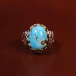 انگشتر فیروزه شجری مردانه کد 22813