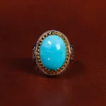 انگشتر فیروزه عجمی مردانه کد 22835