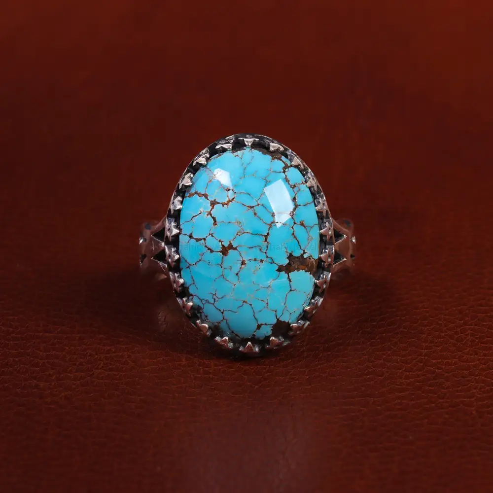 انگشتر فیروزه شجری مردانه کد 22840