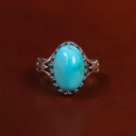 انگشتر فیروزه عجمی مردانه کد 22856