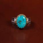 انگشتر فیروزه شجری مردانه کد 22873