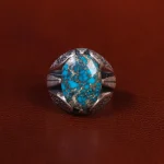 انگشتر فیروزه شجری مردانه کد 22885