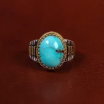 انگشتر فیروزه شجری مردانه کد 22895