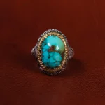 انگشتر فیروزه شجری مردانه کد 22902