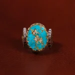 انگشتر فیروزه شجری مردانه کد 22924