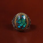 انگشتر فیروزه شجری مردانه کد 22928