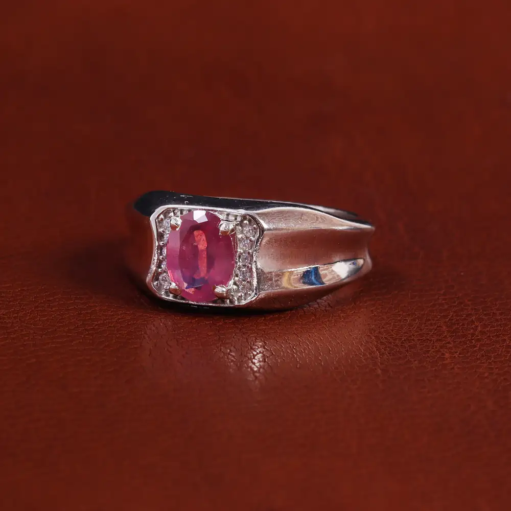 انگشتر یاقوت سرخ مردانه کد 22377