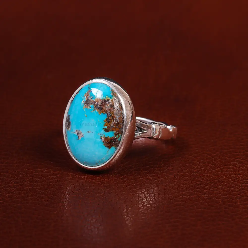 انگشتر فیروزه شجری مردانه کد 22819