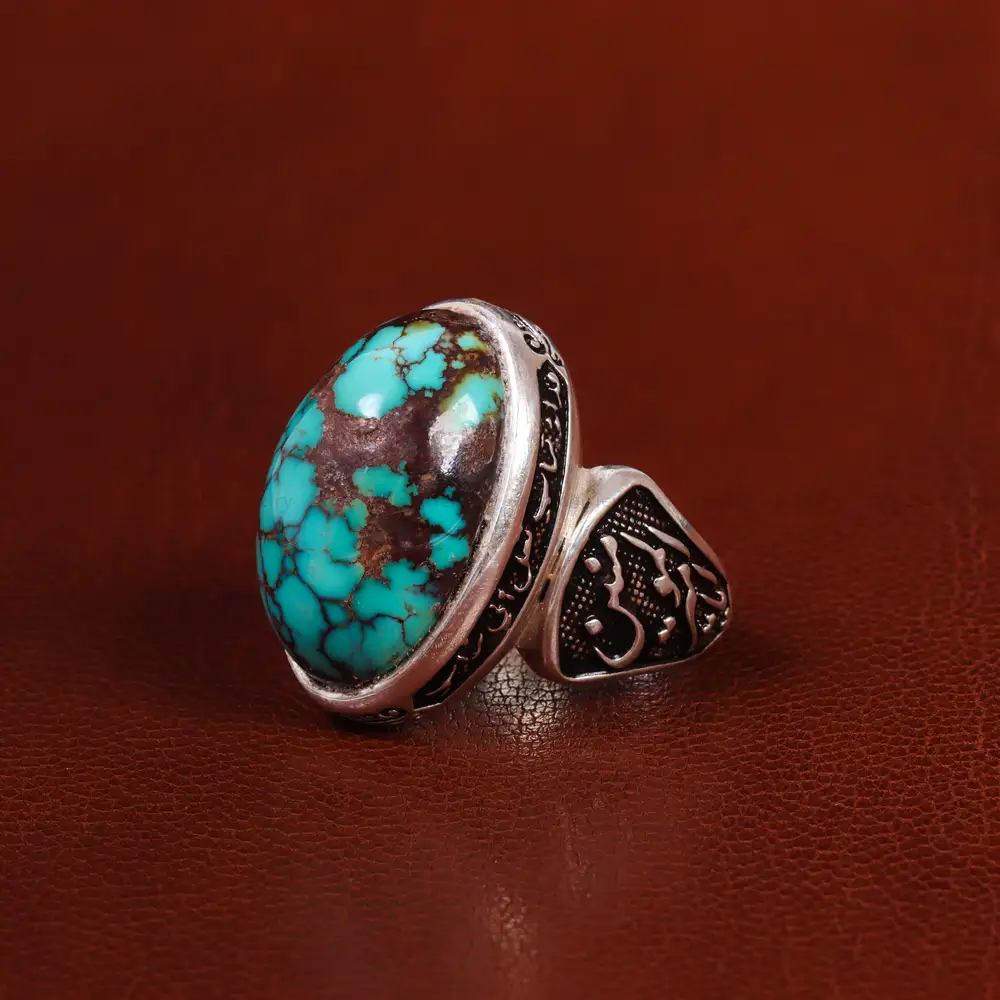 انگشتر فیروزه شجری مردانه کد 22923