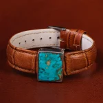 دستبند چرم فیروزه کد 22973