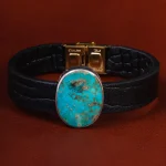 دستبند چرم فیروزه کد 22975