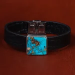 دستبند چرم فیروزه کد 22977