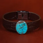 دستبند چرم فیروزه کد 22982