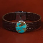 دستبند چرم فیروزه کد 22983