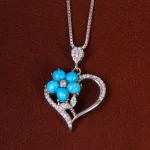 گردنبند فیروزه زنانه کد 22988