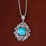 گردنبند فیروزه زنانه کد 22991