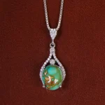 گردنبند فیروزه زنانه کد 22995