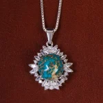 گردنبند فیروزه زنانه کد 22996