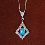 گردنبند فیروزه زنانه کد 23004