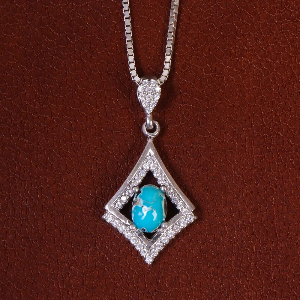 گردنبند فیروزه زنانه کد 23004