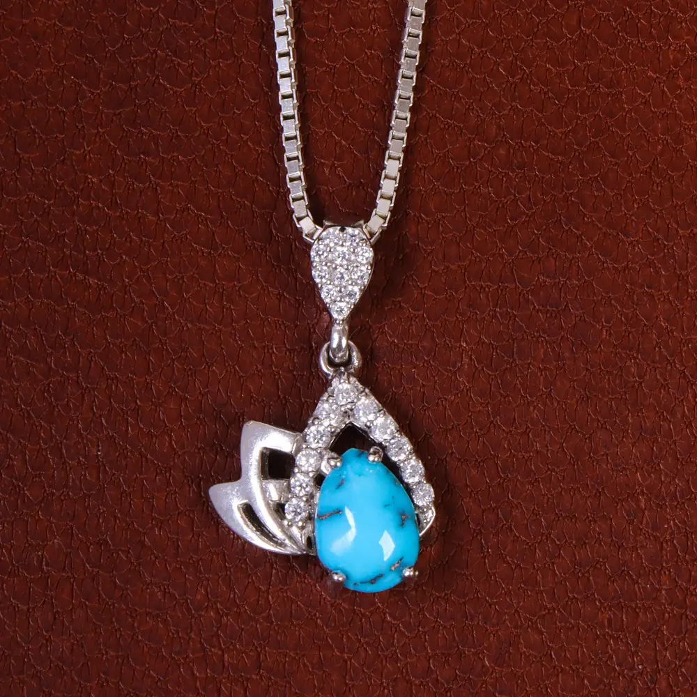 گردنبند فیروزه زنانه کد 23014