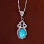 گردنبند فیروزه زنانه کد 23018