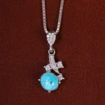 گردنبند فیروزه زنانه کد 23019