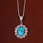 گردنبند فیروزه زنانه کد 23021