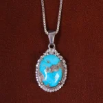 گردنبند فیروزه زنانه کد 23023