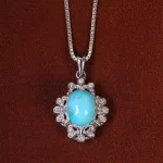 گردنبند فیروزه زنانه کد 23026