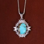 گردنبند فیروزه زنانه کد 23033