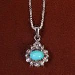 گردنبند فیروزه زنانه کد 23046