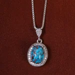 گردنبند فیروزه زنانه کد 23049