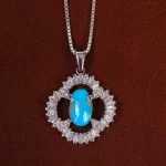 گردنبند فیروزه زنانه کد 23050