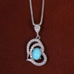 گردنبند فیروزه زنانه کد 23051