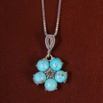 گردنبند فیروزه زنانه کد 23059