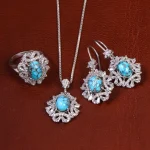 نیم ست فیروزه زنانه کد 23067