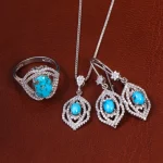 نیم ست فیروزه زنانه کد 23068