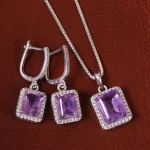 نیم ست آمیتیست زنانه کد 23074