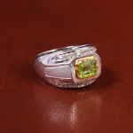 انگشتر زبرجد مردانه کد 23123