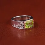 انگشتر زبرجد مردانه کد 23124