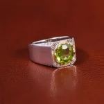 انگشتر زبرجد مردانه کد 23125