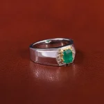 انگشتر زمرد مردانه کد 23133