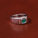 انگشتر زمرد مردانه کد 23134