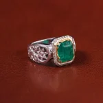 انگشتر زمرد مردانه کد 23135